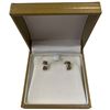 Image 1 : 14KT Gold Tanzanite Channel Set Huggie Hoop Earrings - 4.5 mm thick by 13mm diameter (Total weight: 