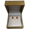Image 1 : 14KT Gold Orange Hessonite Garnet Stud Earrings - 0.75 CTW - Claw Set 3 x 5mm gems (Total weight: 0.