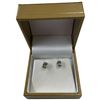 Image 1 : 14KT White Gold Green Tashmarine Stud Earrings  - 1 CTW - Claw Set  4 x 5.8mm oval gems (Total weigh