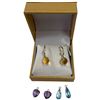 Image 1 : 14KT Gold Lever Back Earrings with Interchangeable Gemstone Charms - Earrings without the charms hav