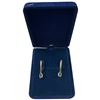 Image 1 : 14KT Gold Blue Topaz Lever Back Earrings - Teardrop topaz drop is 4 x 5.5 mm (Total weight: 1.3 gram