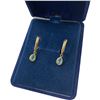 Image 2 : 14KT Gold Blue Topaz Lever Back Earrings - Teardrop topaz drop is 4 x 5.5 mm (Total weight: 1.3 gram