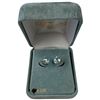 Image 1 : 18KT Round Blue Topaz Stud Earrings - 2.5 CTW - 7.5 mm gems (Total weight: 1.5 grams)