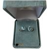 Image 2 : 18KT Round Blue Topaz Stud Earrings - 2.5 CTW - 7.5 mm gems (Total weight: 1.5 grams)