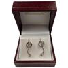 Image 1 : 14KT White Gold Diamonelle Earrings - 20mm long (Total weight: 2.1 grams)