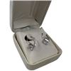 Image 2 : 14KT White Gold 2 CTW Princess Cut Cubic Zirconia Earrings - Lever Back (Total weight: 1.9 grams)