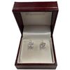 Image 1 : 14KT White Gold 2 CTW Princess Cut Diamonelle Stud Earrings (Total weight: 1.4 grams)