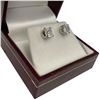 Image 3 : 14KT White Gold 2 CTW Princess Cut Diamonelle Stud Earrings (Total weight: 1.4 grams)
