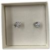 Image 1 : 14KT White Gold 2.5 CTW Brilliant Cut CZ Stud Earrings (Total weight: 2.2 grams)