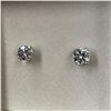 Image 2 : 14KT White Gold 2.5 CTW Brilliant Cut CZ Stud Earrings (Total weight: 2.2 grams)