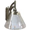 Image 2 : Nickel Finish Swing Arm Design Wall Mounted Light Fixture Lamp New 12" Tall