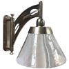 Image 3 : Nickel Finish Swing Arm Design Wall Mounted Light Fixture Lamp New 12" Tall