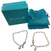 Image 1 : 2 Italian Tagliamonte Sterling Silver Rolo Link Bracelets with Pearl Accent (1 bracelet is gold plat