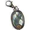 Image 3 : 14K Gold Plated Sterling Silver Tagliamonte Venetian Glass/Mother of Pearl Charm (Total weight: 4.49