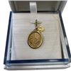 Image 2 : 14K Gold Tagliamonte Embossed Charm (Total weight: 2 grams) Pendant measures 10 x 26mm - Tagliamonte