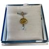 Image 2 : 14K Gold Tagliamonte Embossed Charm with Venetian Glass Bead (Total weight: 1.3 grams) Pendant measu
