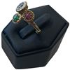 Image 3 : .925 Silver Tagliamonte Venetian Glass Mosaic & Cabochon Ring - Size 8 ( Total weight: 2.5 grams) Ri