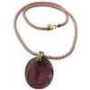 Image 2 : Tagliamonte Pink Venetian Intaglio Glass Pendant with 14K Gold Bale & Clasp (Total weight without  c