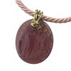 Image 3 : Tagliamonte Pink Venetian Intaglio Glass Pendant with 14K Gold Bale & Clasp (Total weight without  c