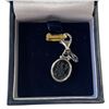 Image 2 : .925 Silver Tagliamonte Black Venetian Glass Intaglio Charm ( Total weight: 1.89 grams)Charm 10.8 x 