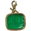 Image 3 : 14K Gold Tagliamonte Green Venetian Glass Charm (Total weight: 3 grams) Charm measures 17.9 x 28mm -