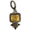 Image 4 : .925 Silver Tagliamonte Pendant Charm with 14K Gold Embossed Center (Total weight: 3.3 grams) Pendan
