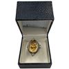 Image 1 : .925 Silver Tagliamonte Ring with 14K Gold Embossed Center - Size 8 (Total weight: 8.79 grams) Face 