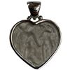 Image 1 : 14K White Gold Tagliamonte Embossed Heart Pendant  (Total weight: 2.1 grams) Heart is : 20 x 23mm