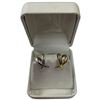 Image 1 : 10K Reversible Yellow/White Gold Hinged Huggie Earrings (Total weight: 3.3 grams)