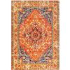 Image 1 : Jonathan Y Brooklyn Geometric Medallion Orange/Blue 4 Ft. X 6 Ft. Area Rug