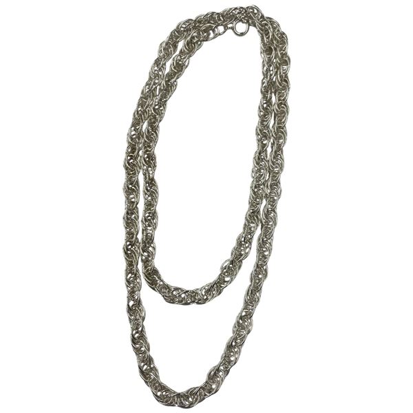 New 24" Sterling Silver French Rope Chain - 6 mm thick - Weight: 35 grams