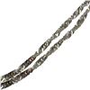 Image 2 : New 28" Sterling Silver Singapore Chain with Lobster Clasp - 5 mm thick - Weight: 22.8 grams