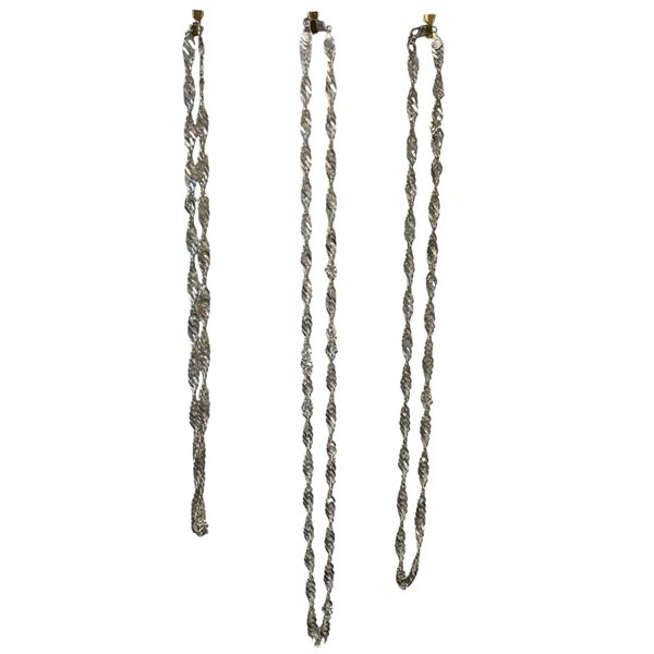3 New Sterling Silver Chains with Lobster Clasps - Variety of Lengths Total weight: 54.4 grams