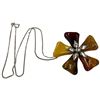 Image 3 : Sterling Silver & Garnet Necklace, Bracelet & 2 Pairs of Earrings- Brooch is 1.5" x 3" (Total weight