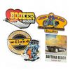 Image 1 : Collection of 4 Replica Metal Signs Hooker Headers, Weiand, J&P Cycles and Daytona Beach 1956