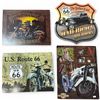 Image 1 : 4 Collectable Reproduction Metal Signs: Sturgess, 2x Route 66 Mother Road & Harley Davidson