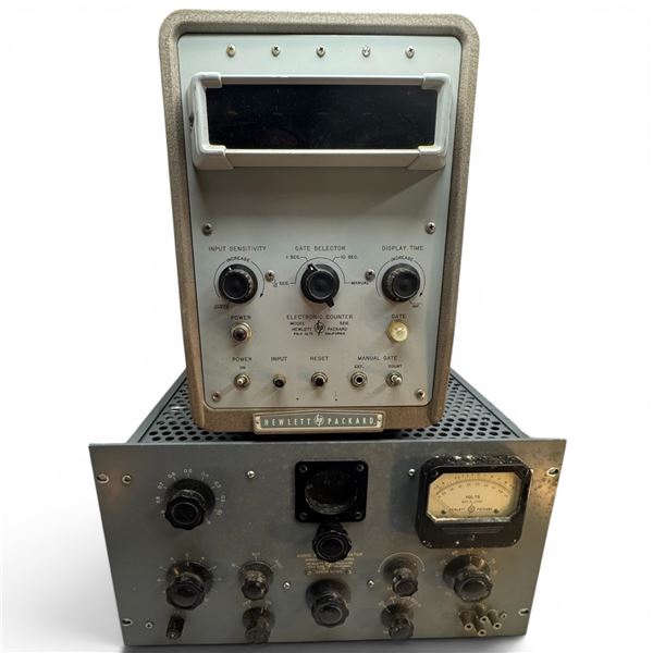 HP Audio Signal Generator Model 206A & Model 521E Electronic Counter
