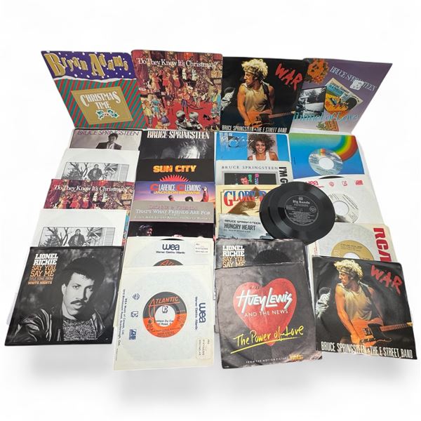 Collection of 45's Assorted Artists and Genres (All in Great Condition) Bruce Springsteen and More