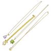 Image 3 : 3 Gold Plated Sterling Silver Gemstone Necklaces & 1 Bracelet (Total weight: 23.9 grams)
