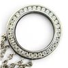 Image 3 : Fine Sterling Silver Crystal Bezel Station Necklace (34"), Toggle Bracelet & 3" Dangle Earrings Set 