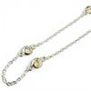 Image 5 : Fine Sterling Silver Crystal Bezel Station Necklace (34"), Toggle Bracelet & 3" Dangle Earrings Set 