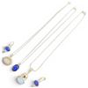 Image 2 : Group of 4 Sterling Silver Jewelry (Lapis Necklace & Earrings Set & 2 Moonstone Necklaces [one is Sa
