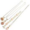Image 2 : Group of 4 Sterling Silver Jewelry  (Pink Andean Opal Necklace & Bracelet. Brown Carnelian & Pink Ch
