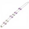 Image 1 : 36" Sterling Silver Amethyst Necklace - Total weight: 89 grams