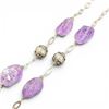 Image 3 : 36" Sterling Silver Amethyst Necklace - Total weight: 89 grams