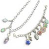 Image 1 : Carolyn Pollack Sterling Silver Relios Enhancer Charm Bracelet & Necklace - Total Weight: 86.6 gram