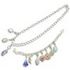 Image 2 : Carolyn Pollack Sterling Silver Relios Enhancer Charm Bracelet & Necklace - Total Weight: 86.6 gram