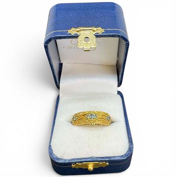 Weinman Brothers Gold Plated Sterling Silver Alexandrite Ring in Original Box - Generation 1912 Seri