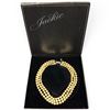 Image 1 : Vintage Franklin Mint Jackie Kennedy Triple Strand Pearl Necklace Replica in Original Box - Crystal