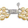 Image 3 : Vintage Franklin Mint Jackie Kennedy Triple Strand Pearl Necklace Replica in Original Box - Crystal